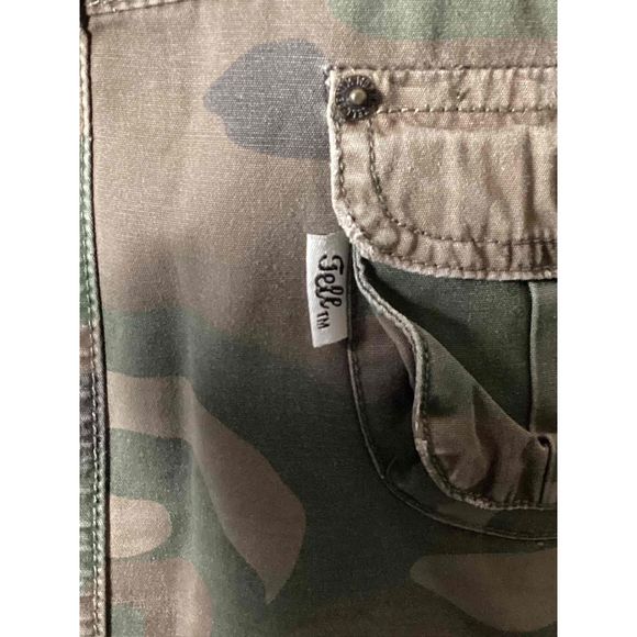 Jell Premium Surplus Skirt Women Size M Green Mini Camo MilitaryPatches Pockets - Picture 6 of 12